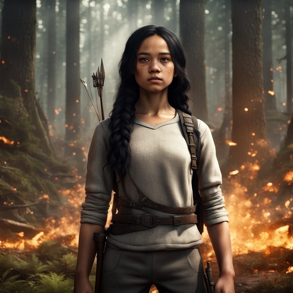 Nervous Girl Chosen for Hunger Games: Matte Painting