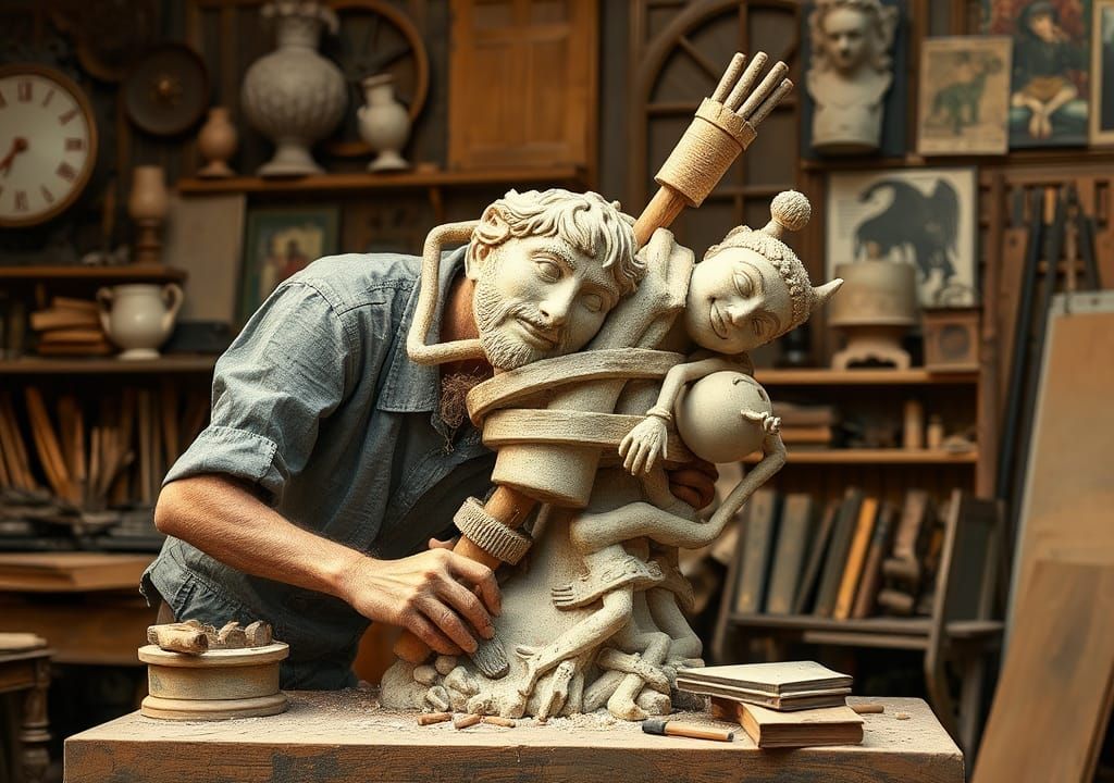 Surreal Sculptor's Workshop of Ridiculous Creations