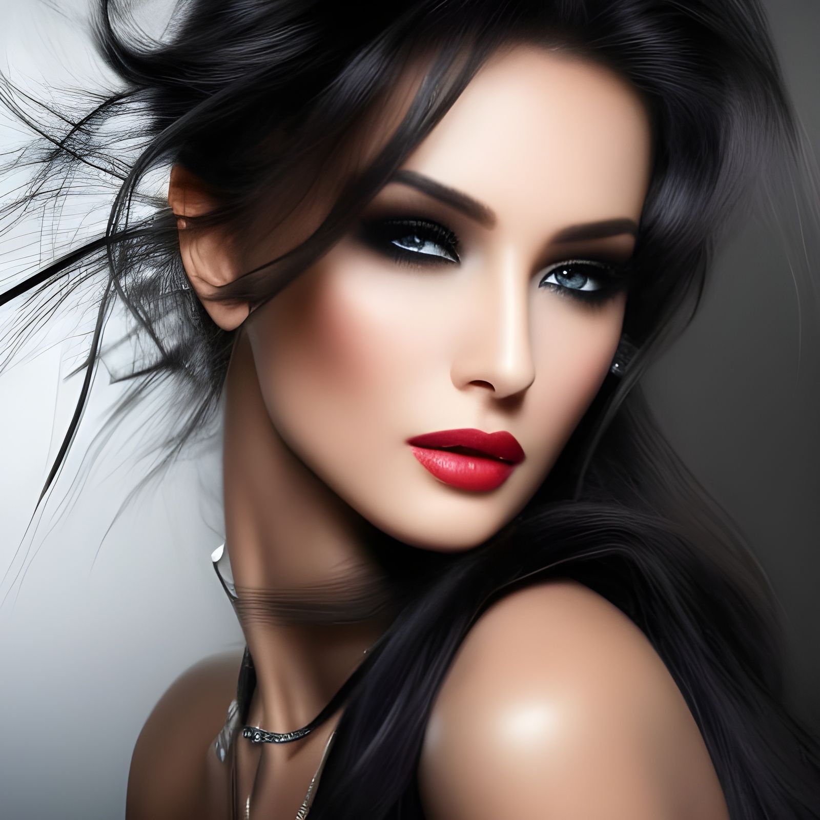Stunning Woman Portrait in the Style of Royo