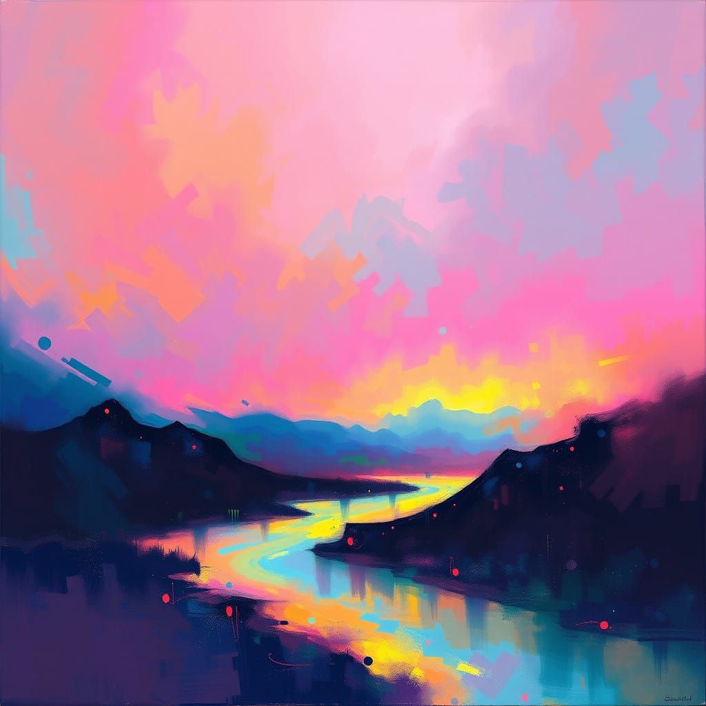 Surreal Dreamscape with Luminous Atmosphere