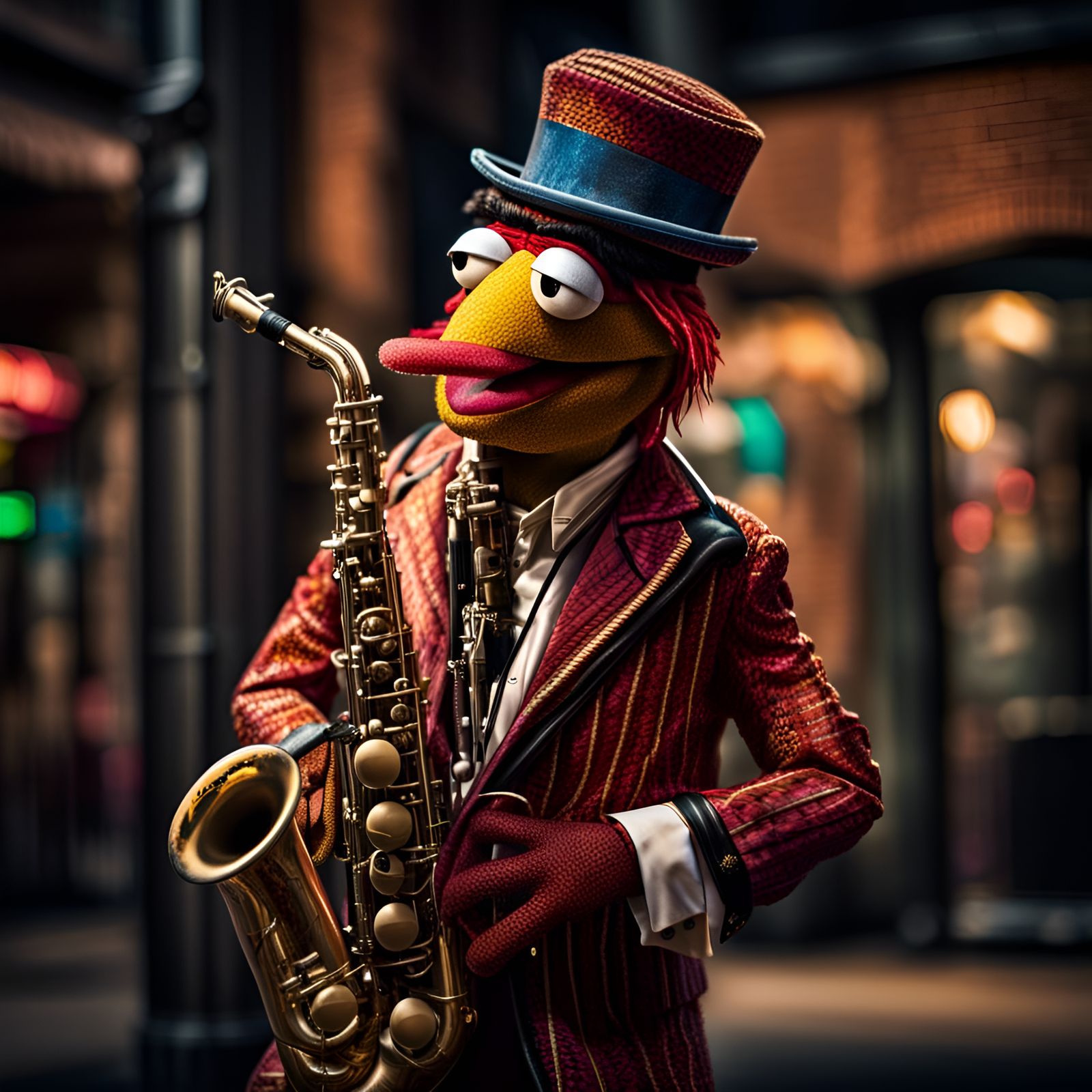 Hyperrealistic Zoot from the Muppets