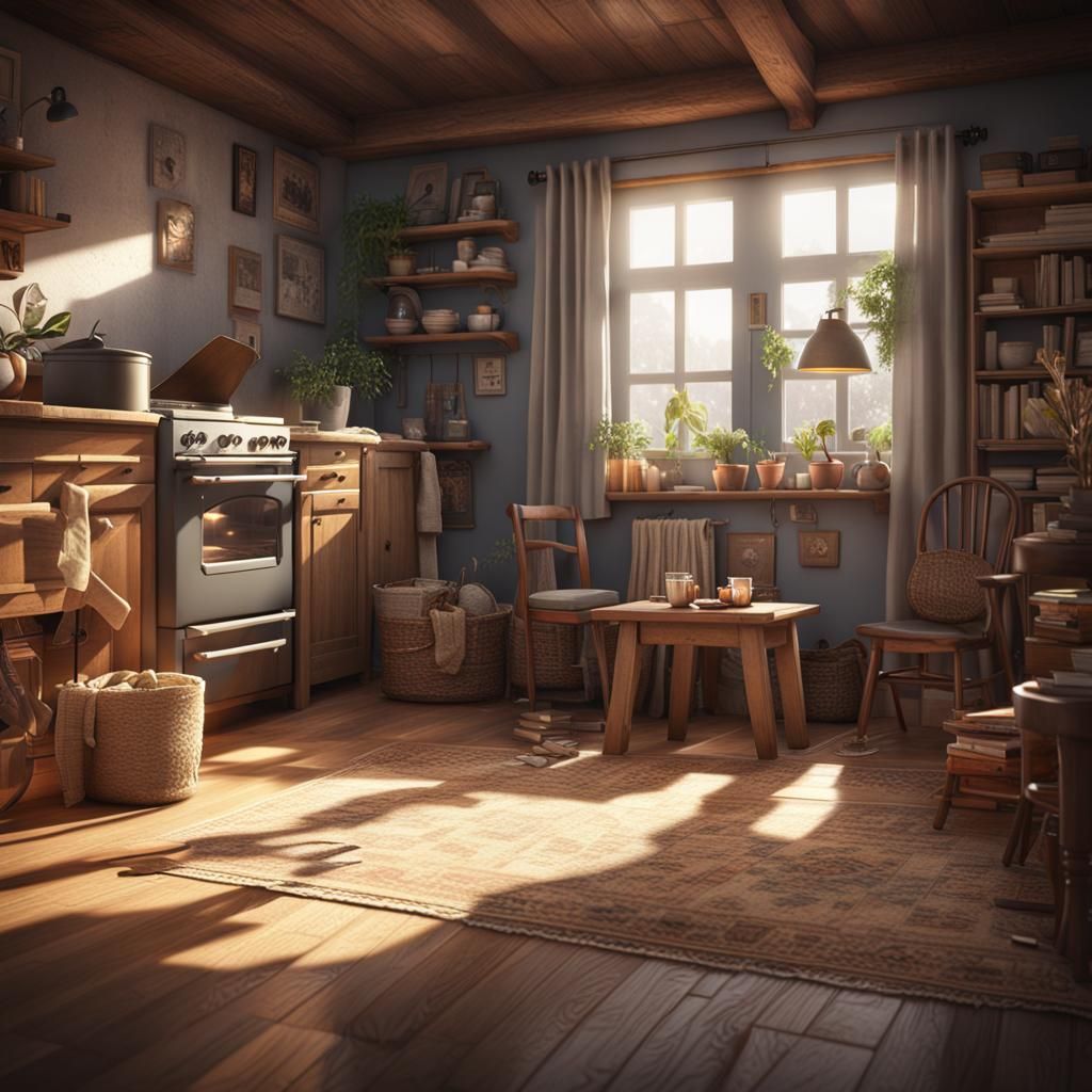 Detailed Cozy Home in 3D Unreal Engine