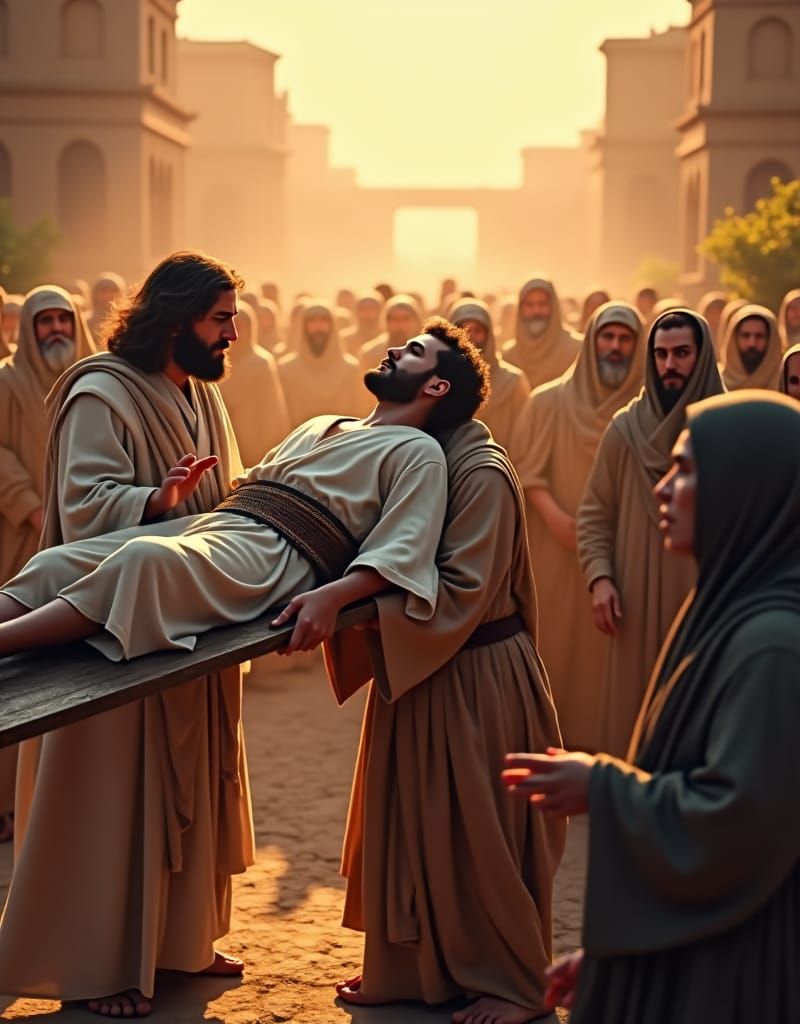 Jesus Restores Life to Widow's Son in Nain