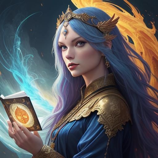 Mystical Tarot Reader with Phoenix Headband