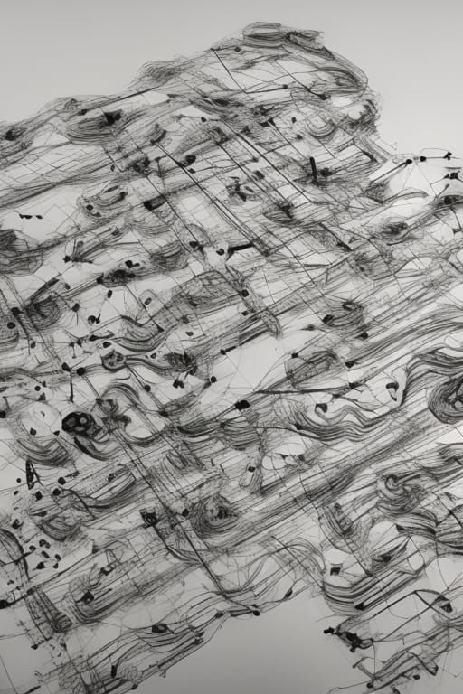 Complex 3D Graphic Music Score in Dieselpunk Style