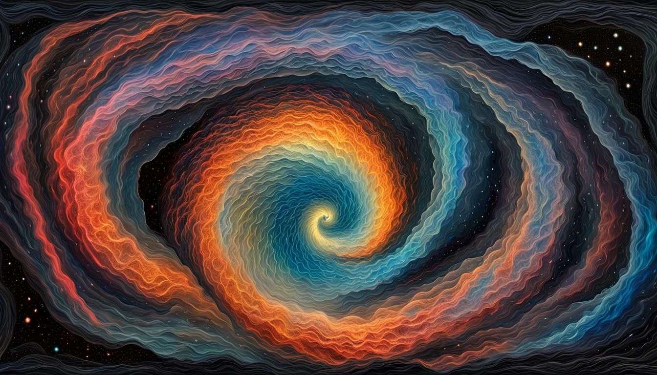 Iridescent Plasma Maelstrom Surrounds Newborn Stars