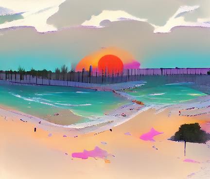 Picturesque Sunset Beach Scene
