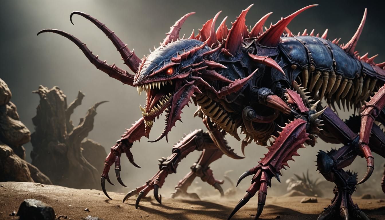 Tyranid Hormagaunt from Warhammer 40k in Hyperrealism