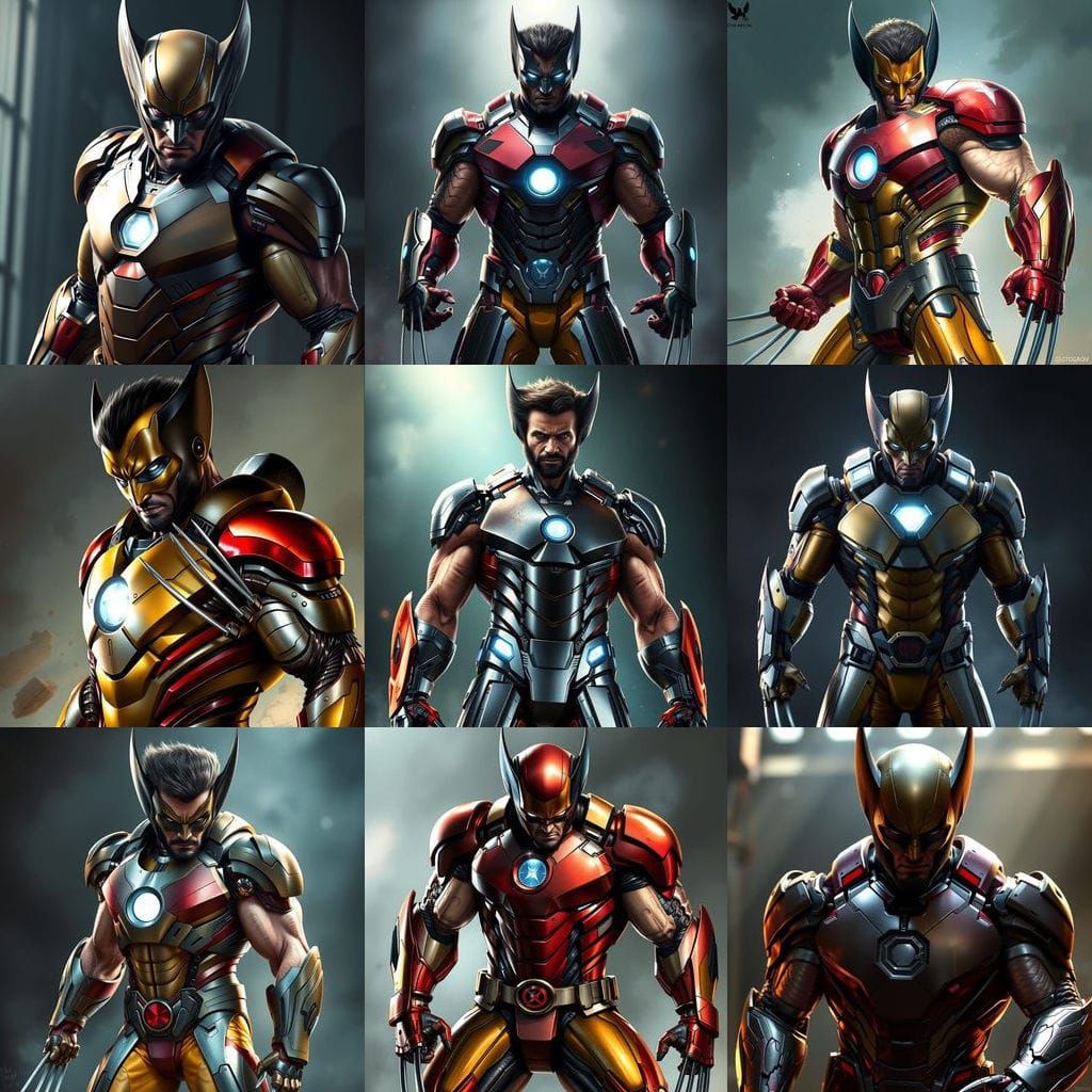 Wolverine in Iron Man Armor: Cinematic Realism