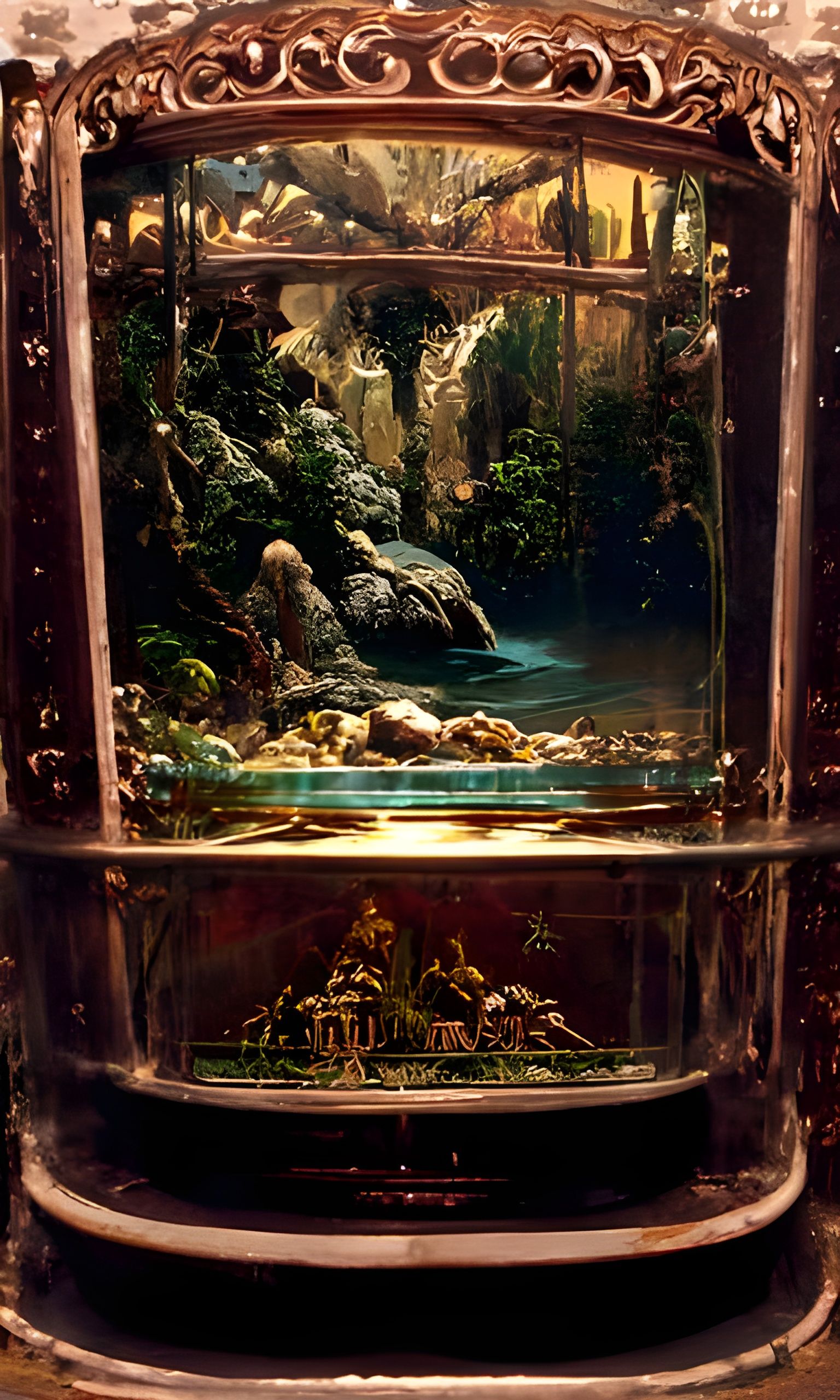 Dreamlike Transparent Water Landscape