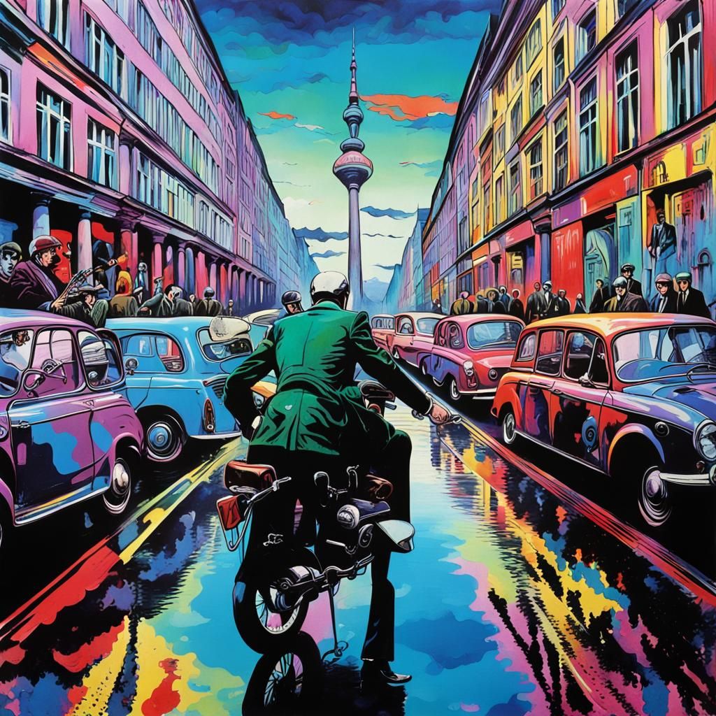 Surreal Psychedelic Quadrophenia Scene in Berlin