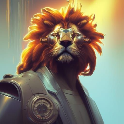 Cyberpunk lion