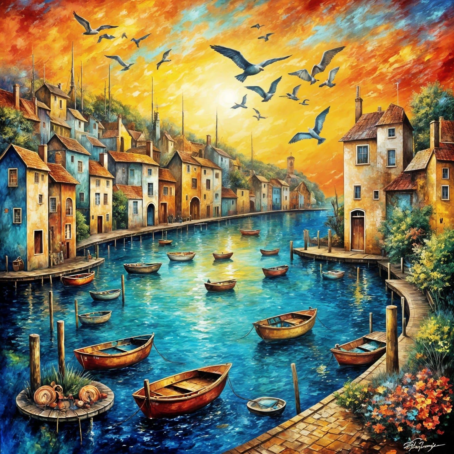 Lantern Boats of Evening