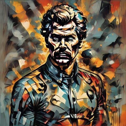 Pop art "I'm kind of a big deal."--human male big hair Ron B...