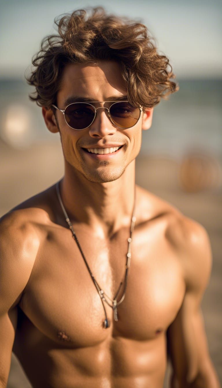 Beach Portrait with Dreamlike Lighting