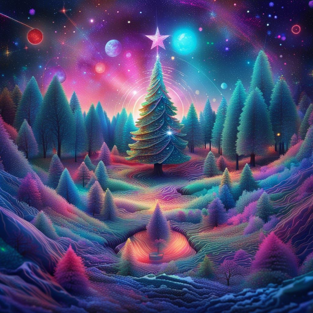 Cosmic Holographic Christmas Tree Farm