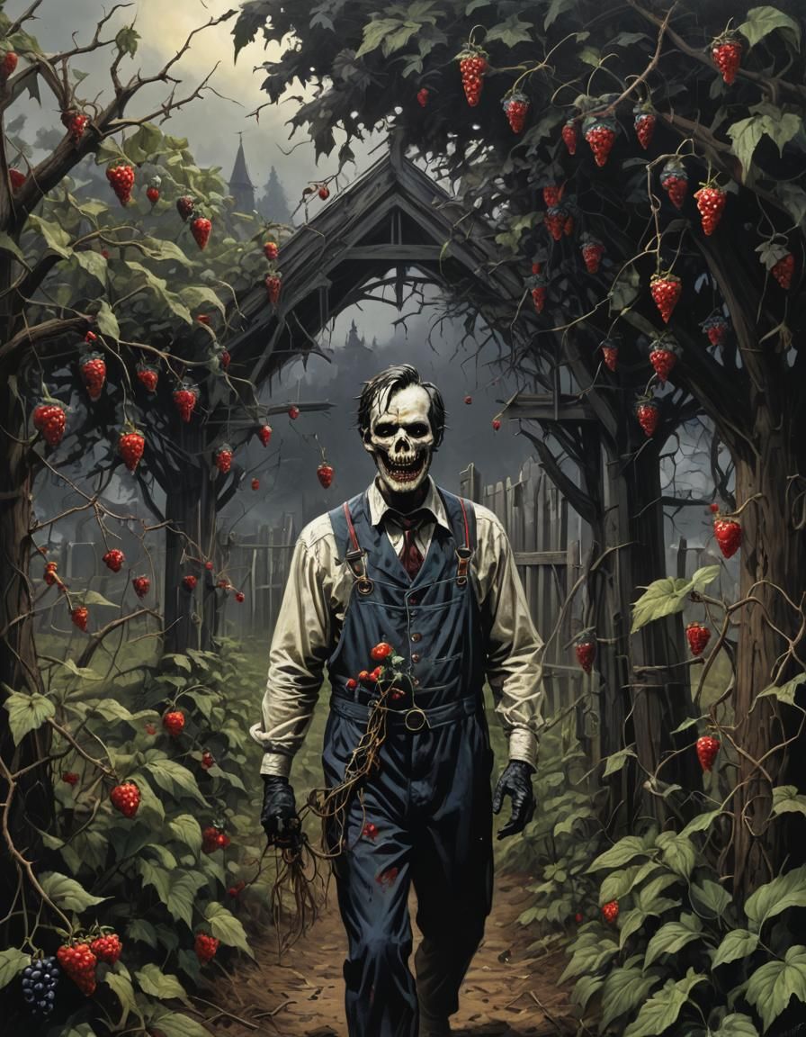 Sinister Gothic Berry Farm Horror Landscape