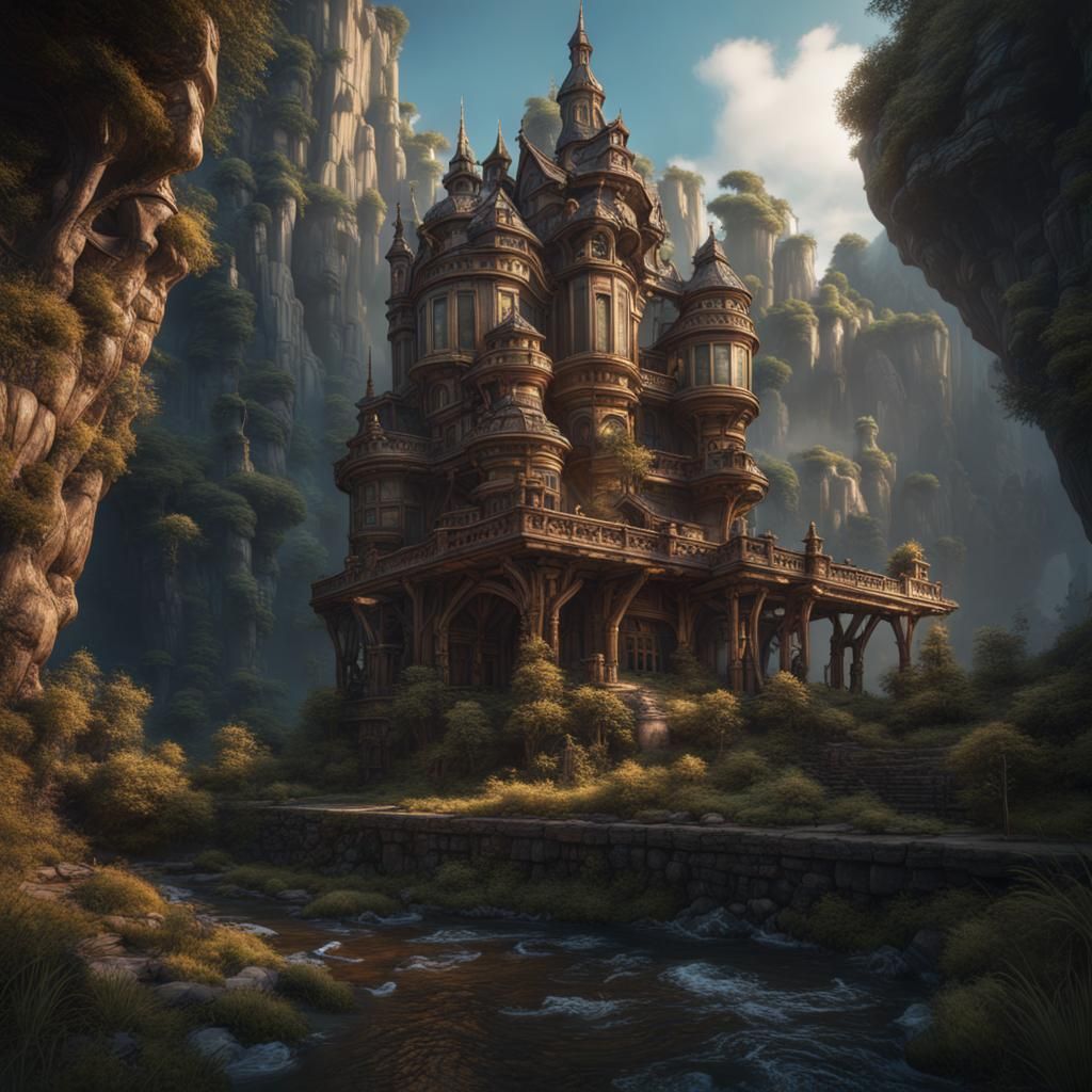 Detailed Camera Matte Painting in Deep Color