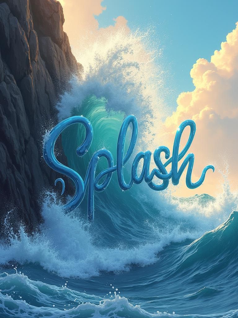 Wave Creates 'Splash!' in Rainbow Water Droplets