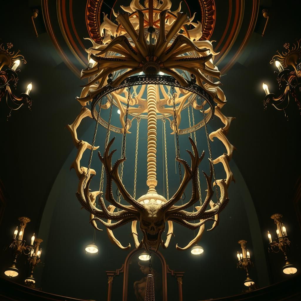 Gothic Bone Pendulum in Vampire Nightclub