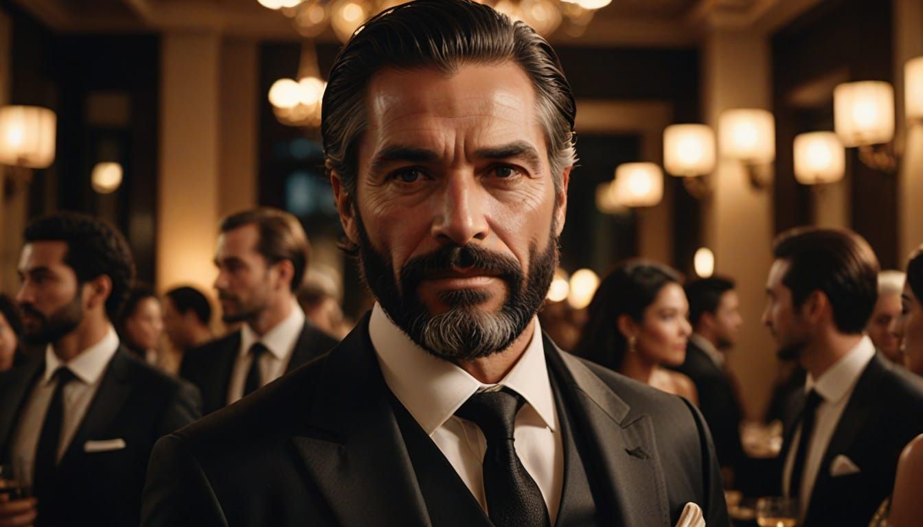 Elegant Professor at a Luxurious Gala