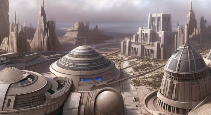 Coruscant Senate Building Aerial View