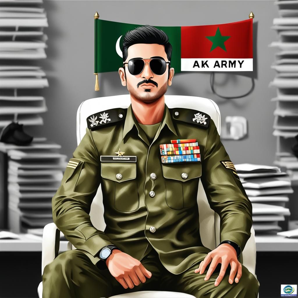 Pakistani Army Boy Profile Pic in Office