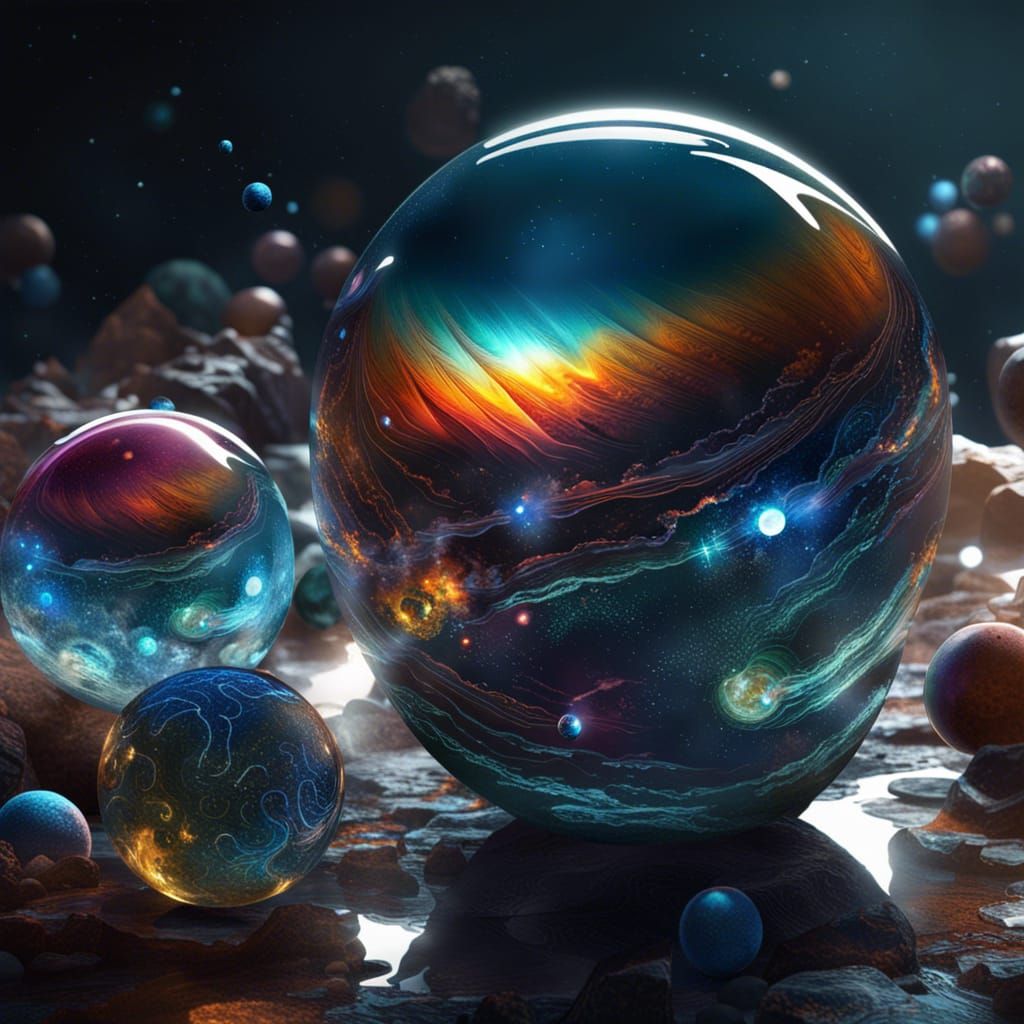 Spectacular Crystal Planets in a Colorful Galaxy