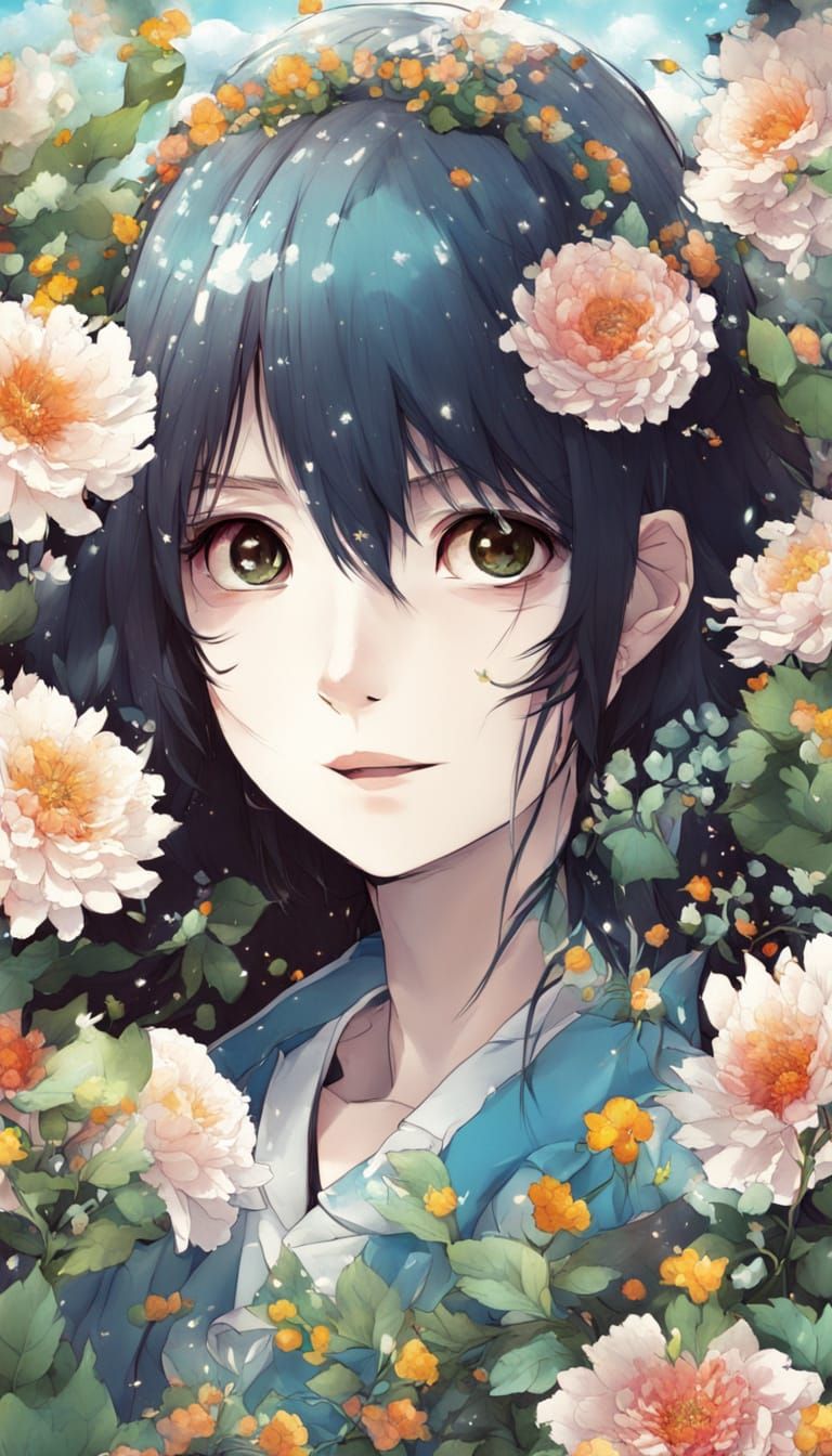 Anime Style Flowers: Japanese Manga Illustration