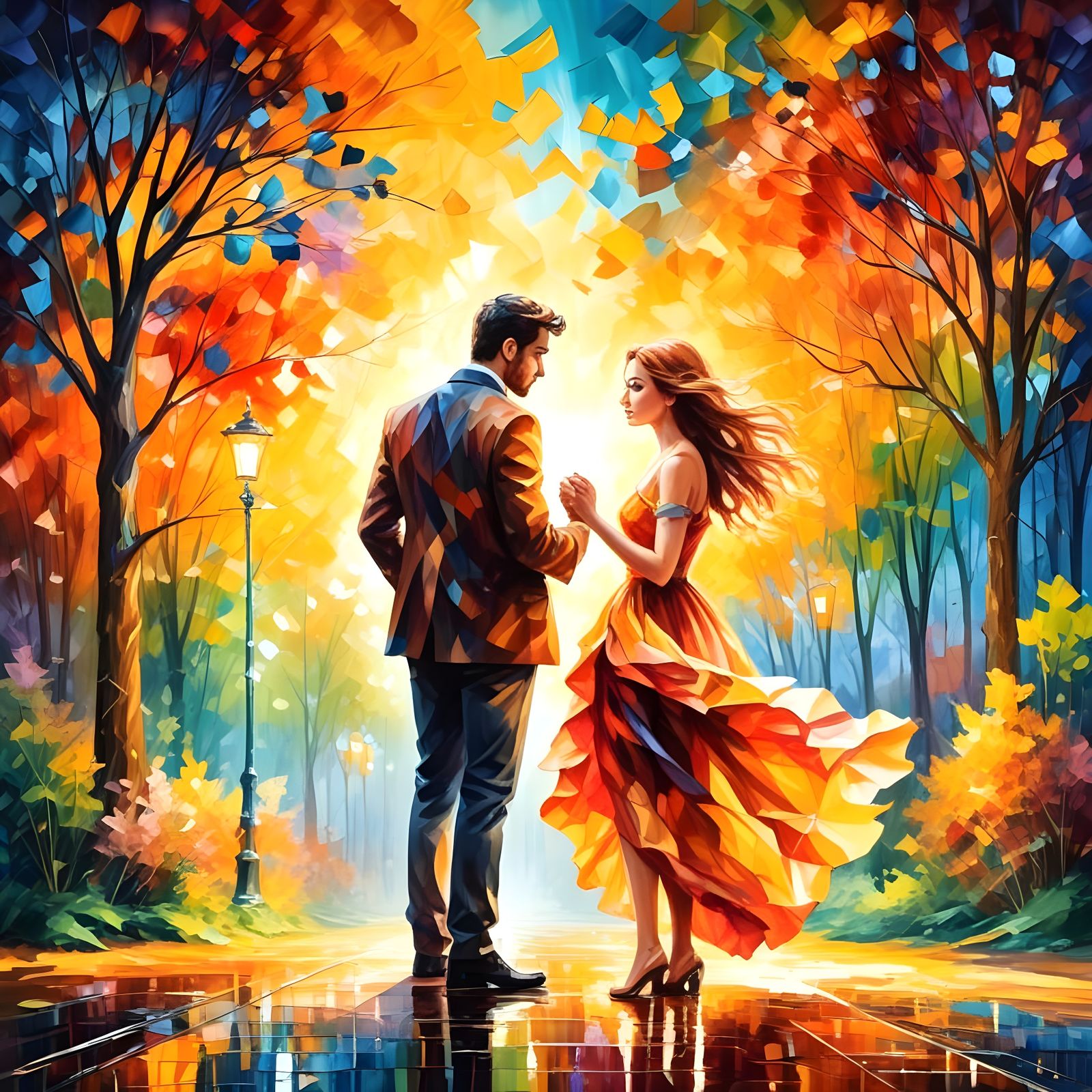 Vibrant Exploration of Time and Memory in Gouache Style