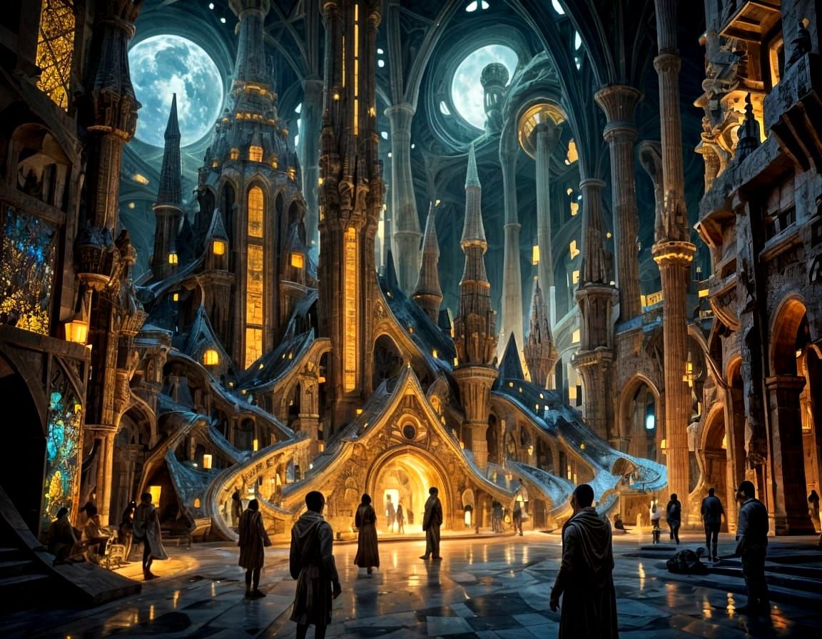 Gaudi-Inspired Sci-Fi with Egyptian Elements