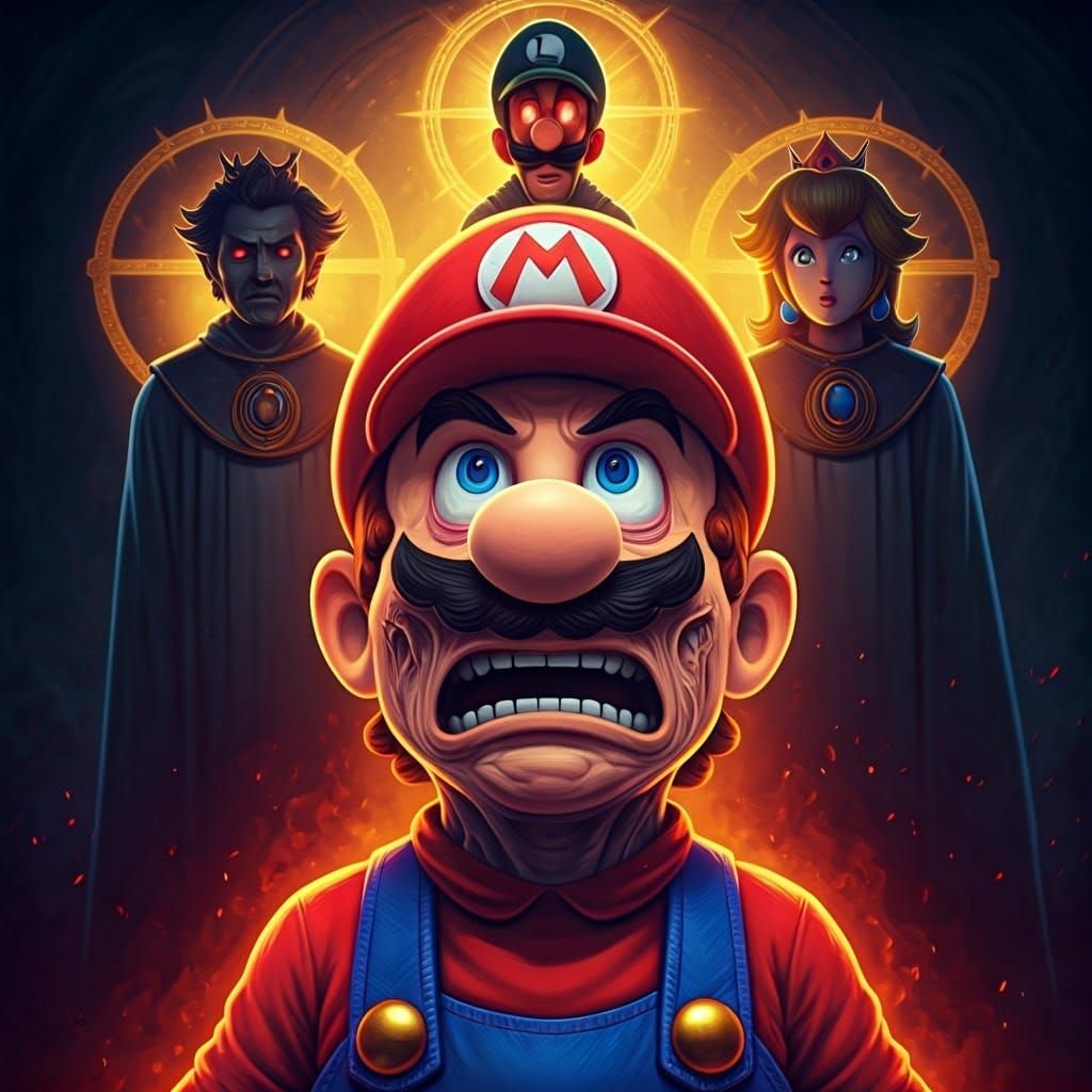 Mario's Demonic Possession: A Hyperrealistic Horror Composit...