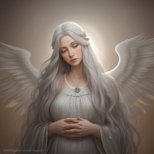 Ethereal Angelic Portrait in Golden Hour