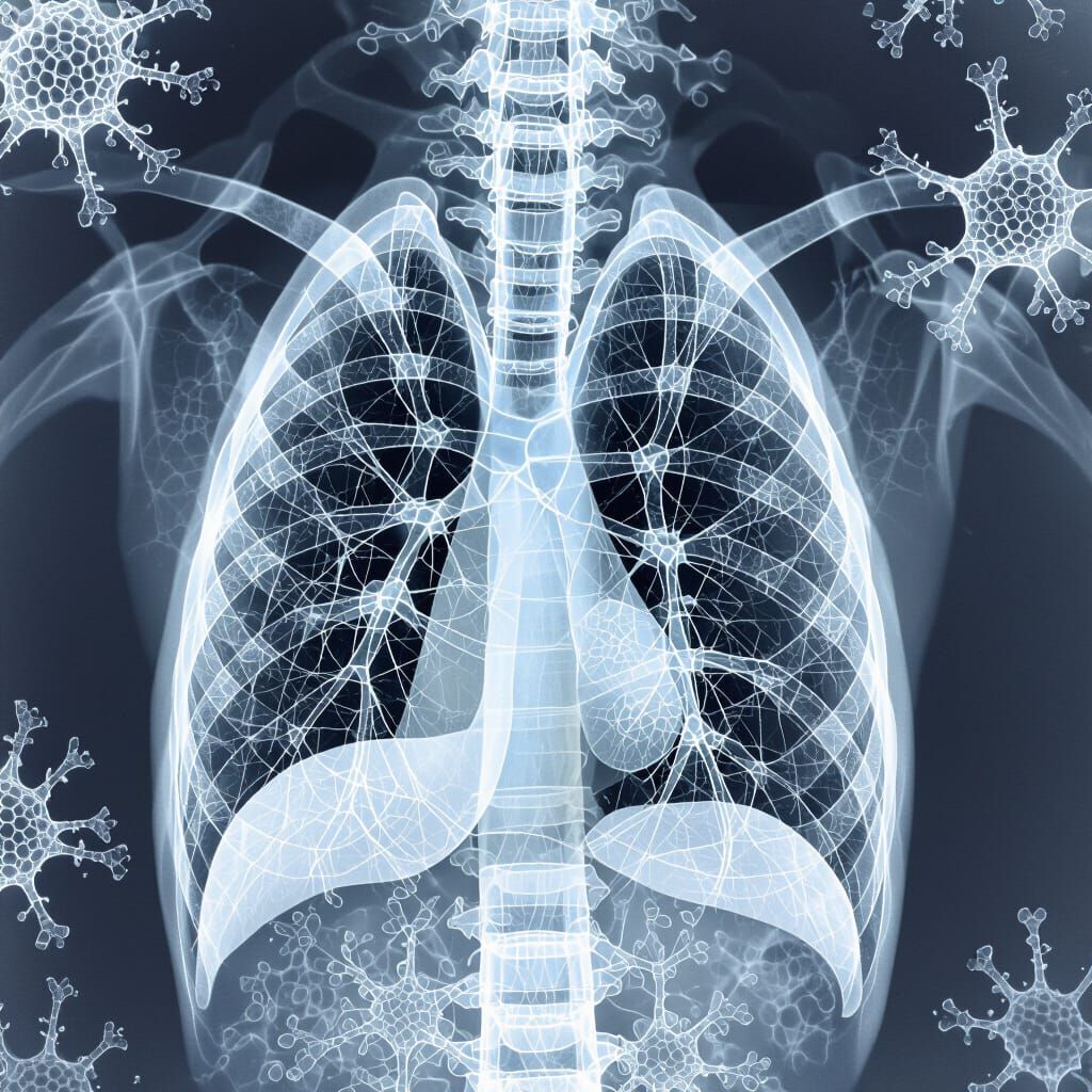 Rare Lung Fibrosis X-ray: Synthetic Medical Image