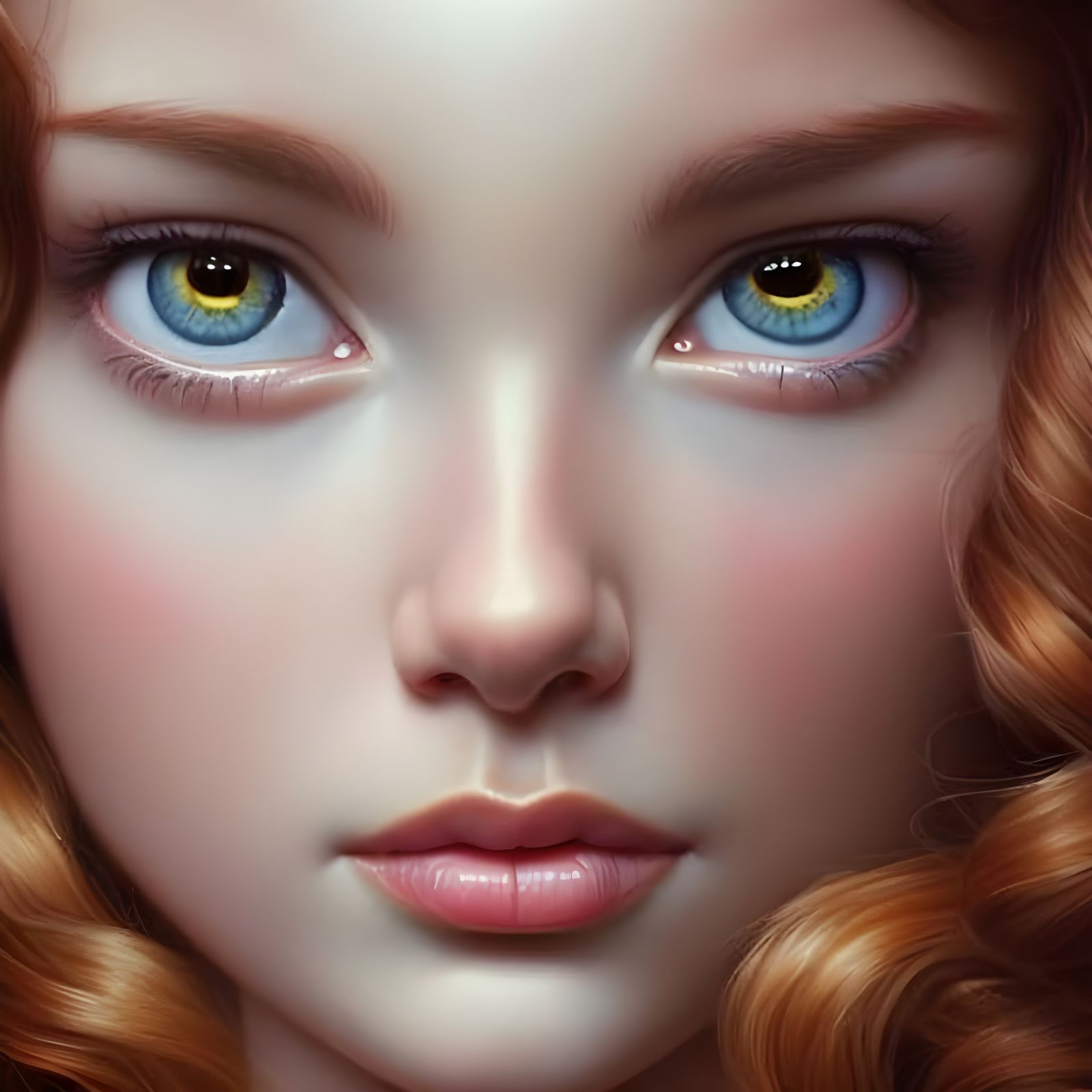 Gorgeous Princess Belle Close-up in Digital Art Style