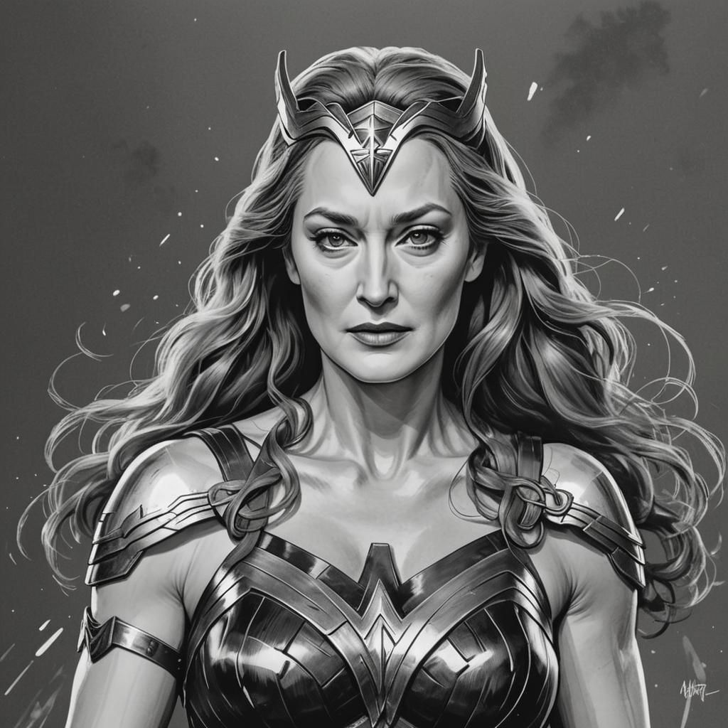 Meryl Streep as Wonder Woman: 3D Game Art