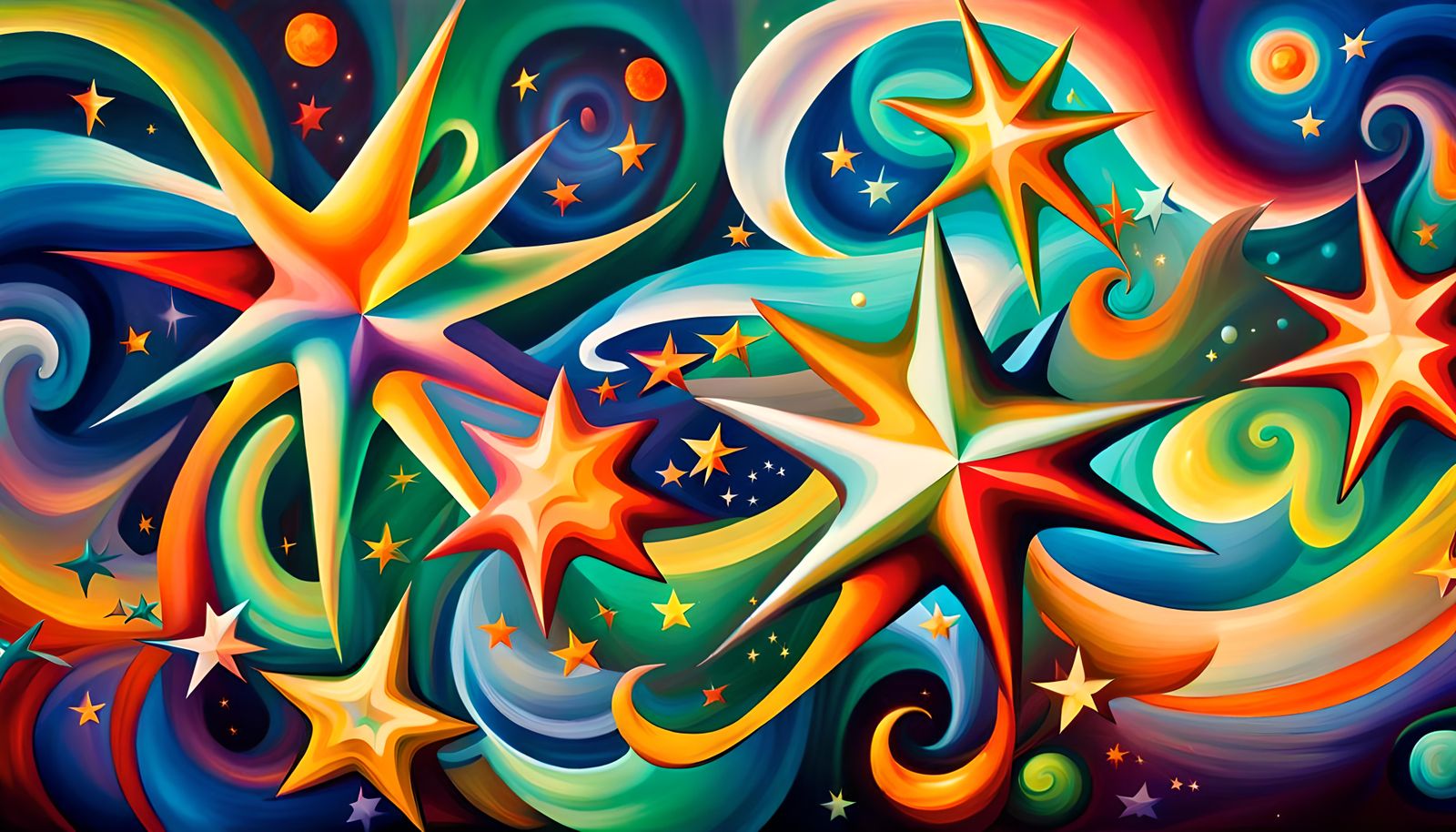 Iridescent Stars in Electromagnetic Plasma Maelstrom