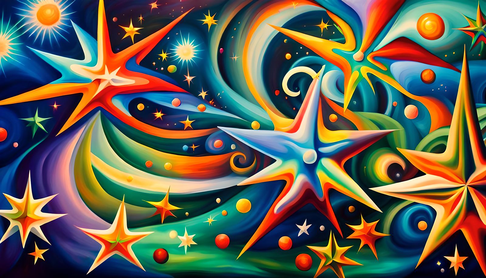 Iridescent Stars in Electromagnetic Plasma: Naive Art