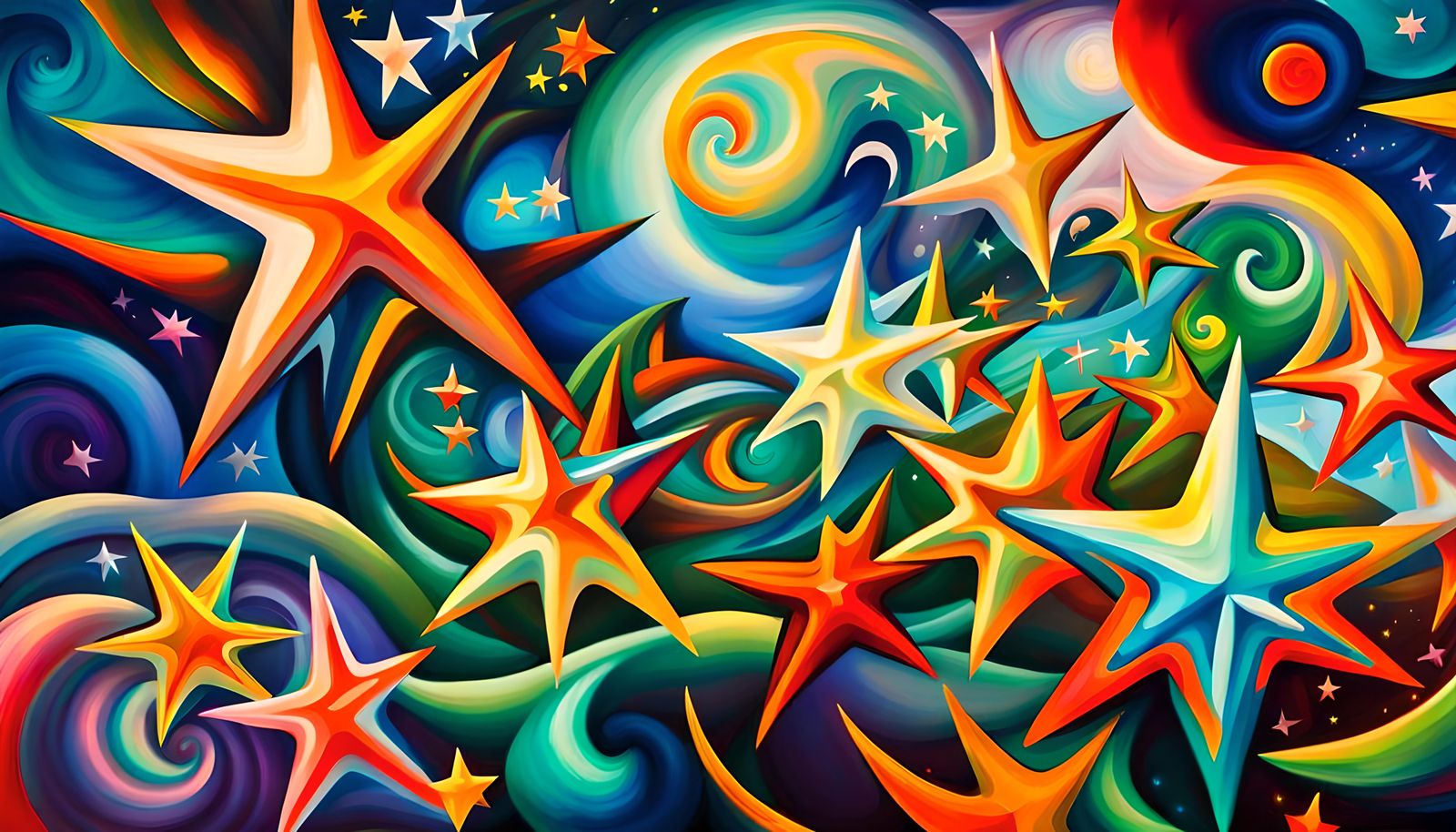 Iridescent Stars in Electromagnetic Plasma Maelstrom