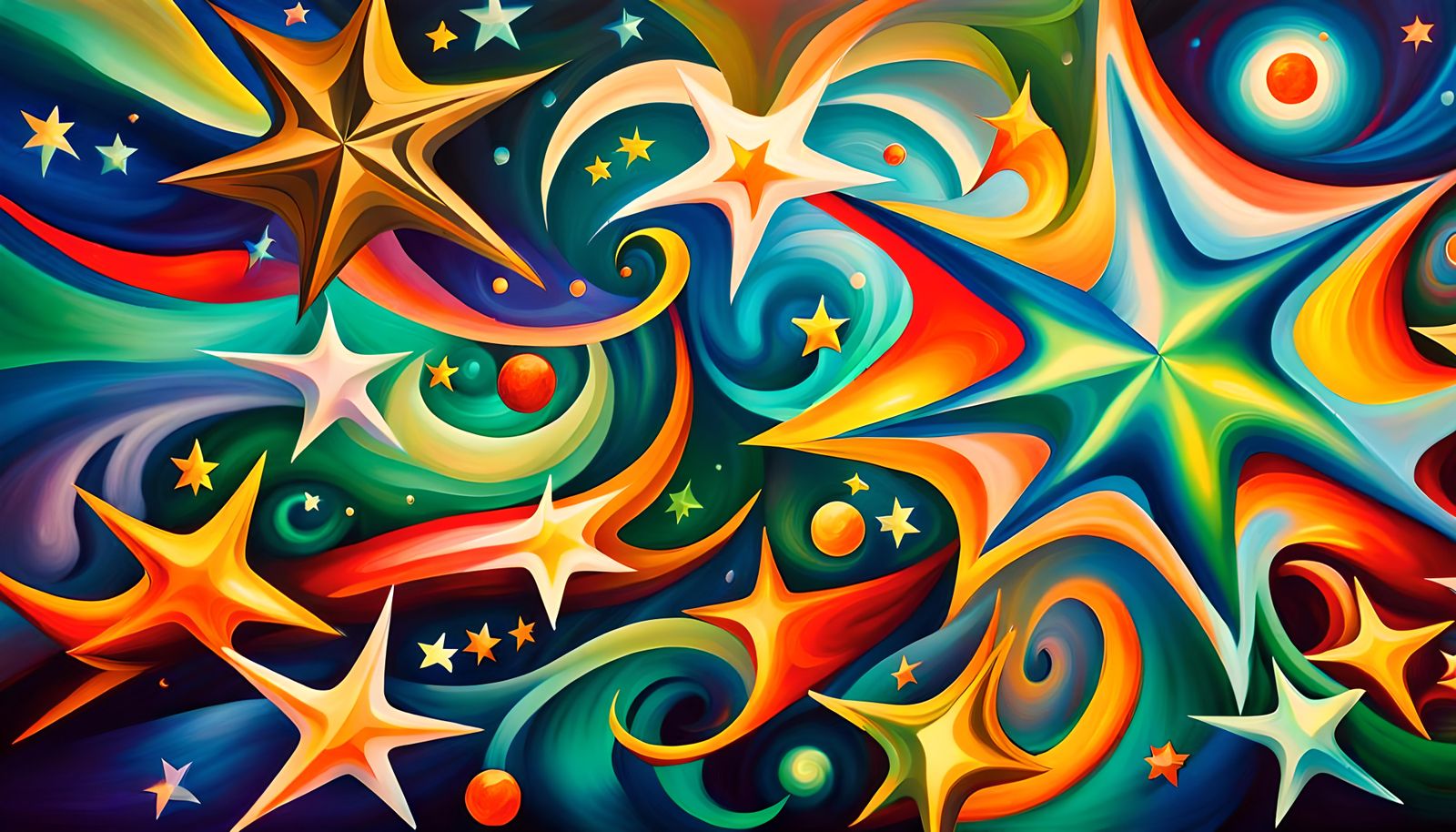Swirling Stars in Electromagnetic Plasma: Naive Art