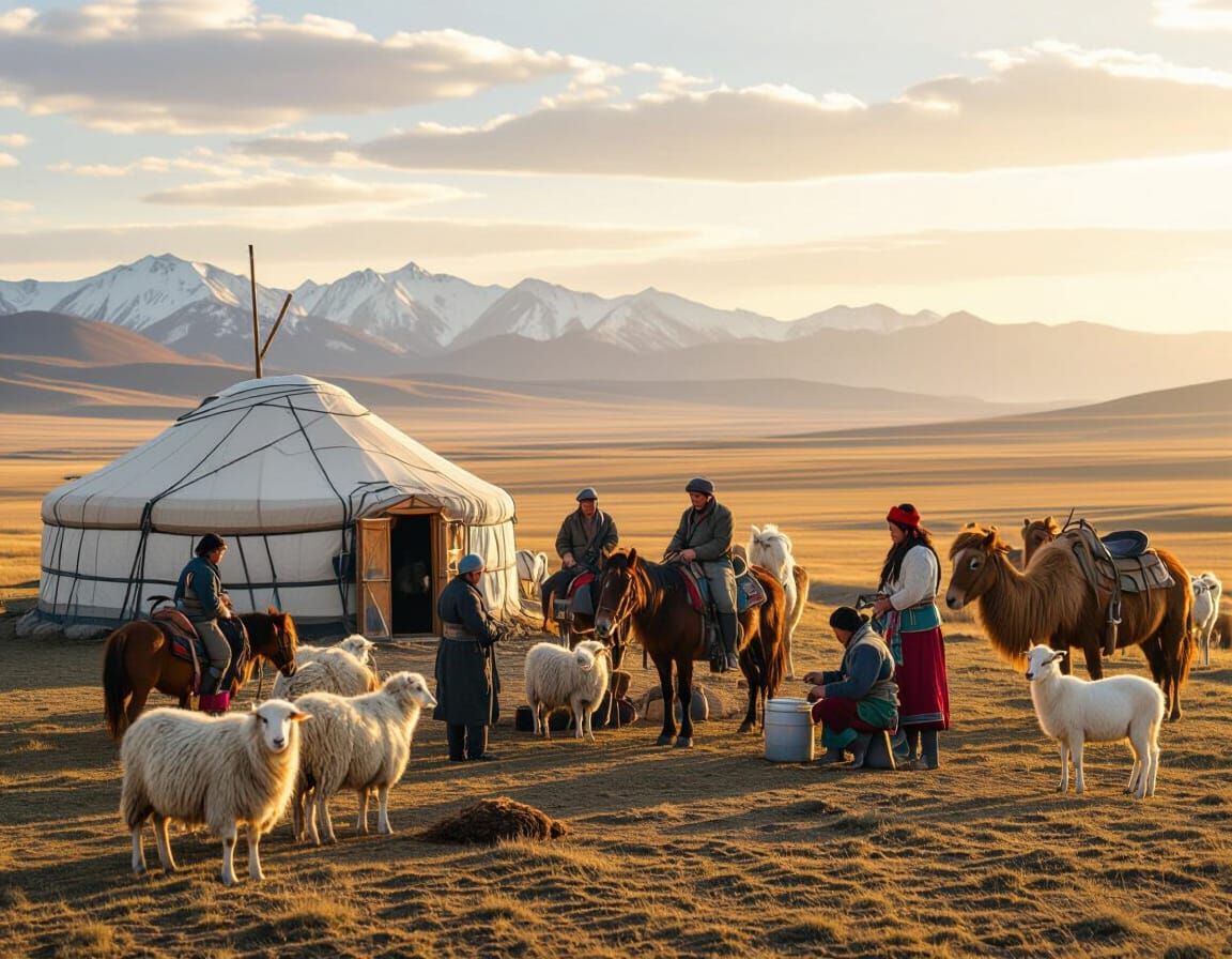 Traditional herders, Mongolia.