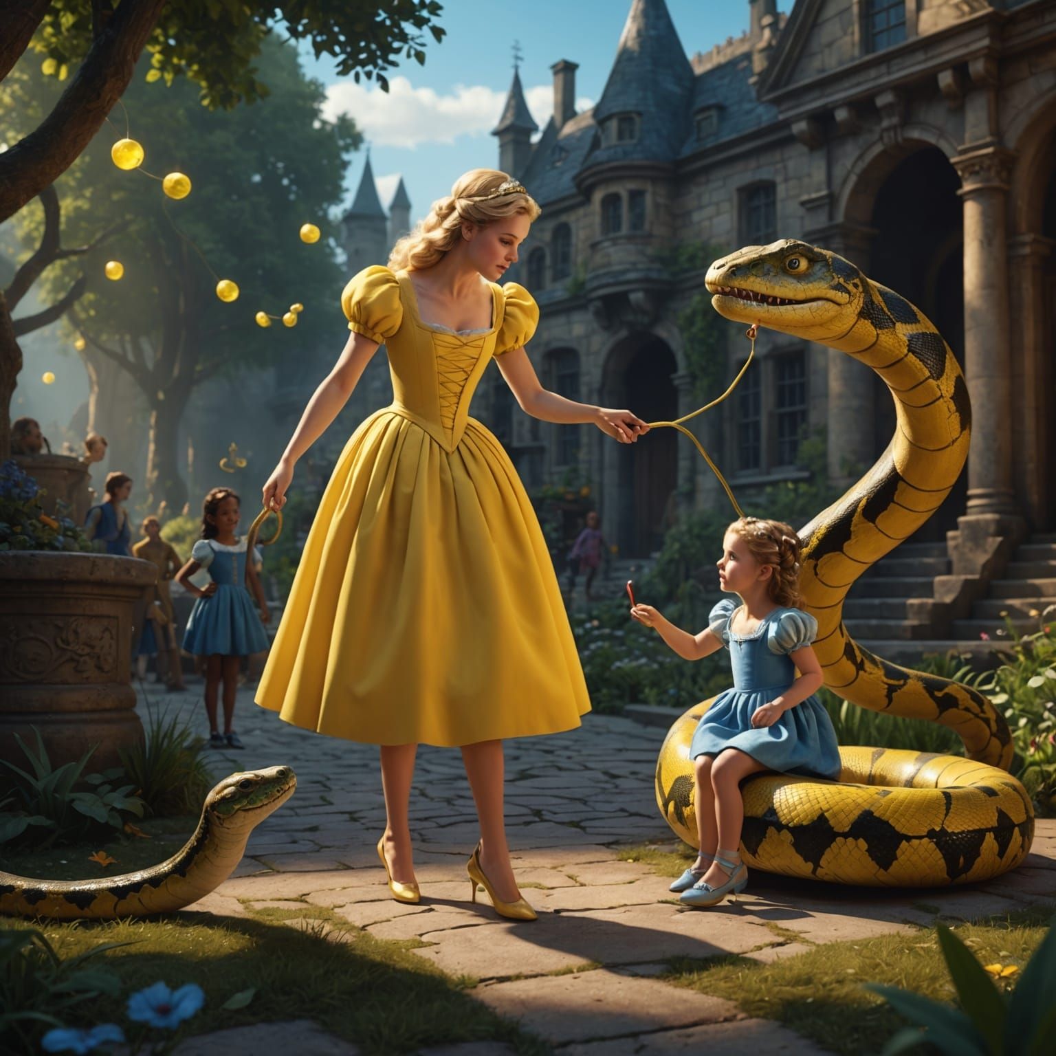 Cinderella's Kiss: A Surreal Matte Painting
