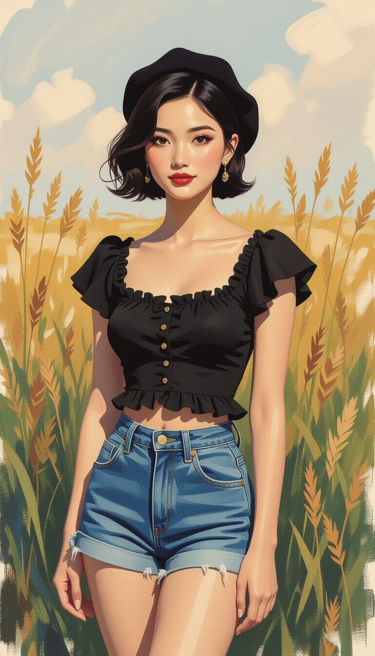 Thai Woman in Impressionist Film Still