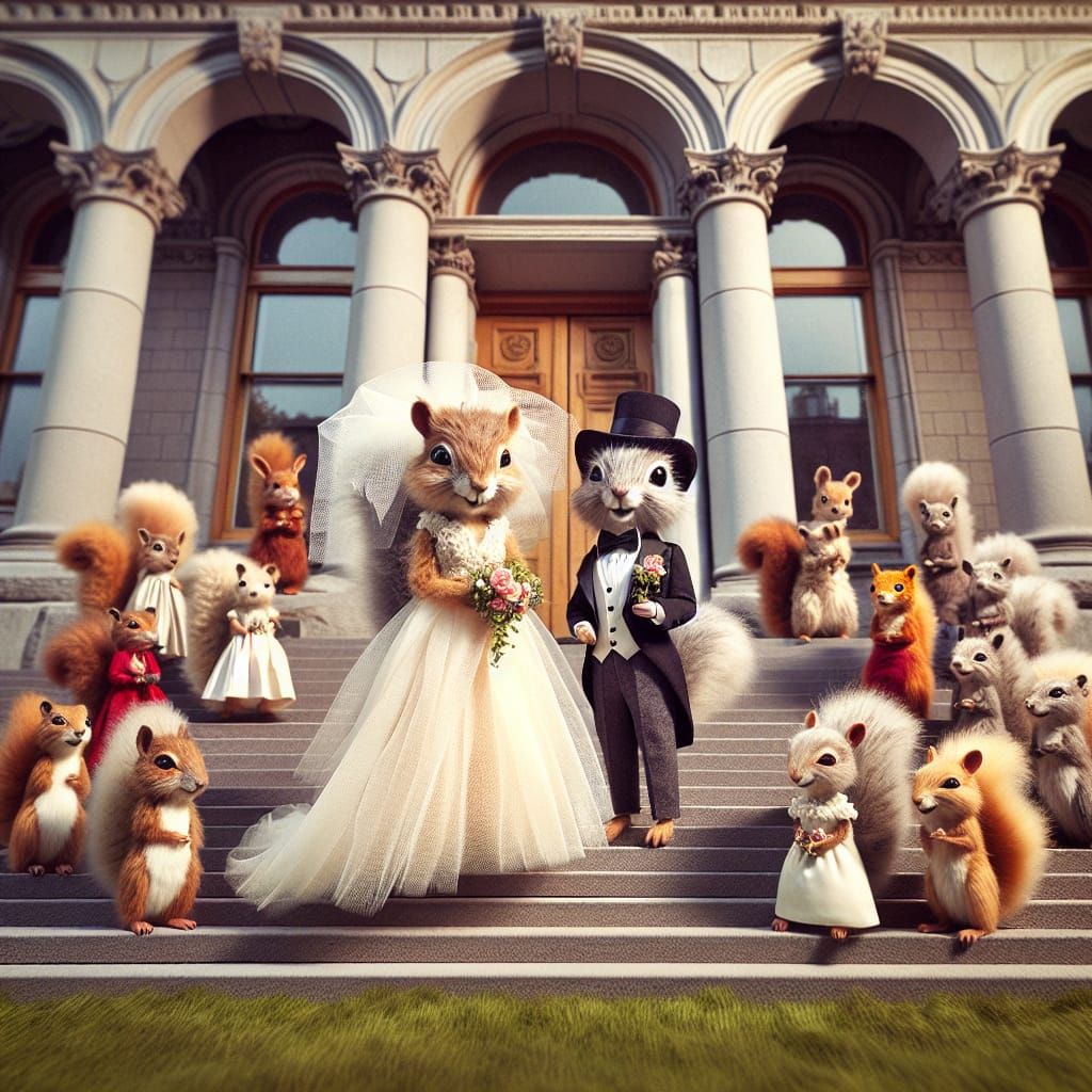 squirrels: a beautiful wedding!