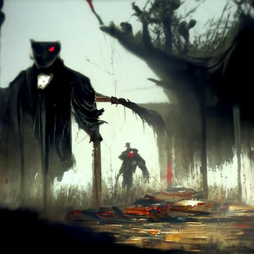 Sinister Bedlam: A Dark Fantasy Scene