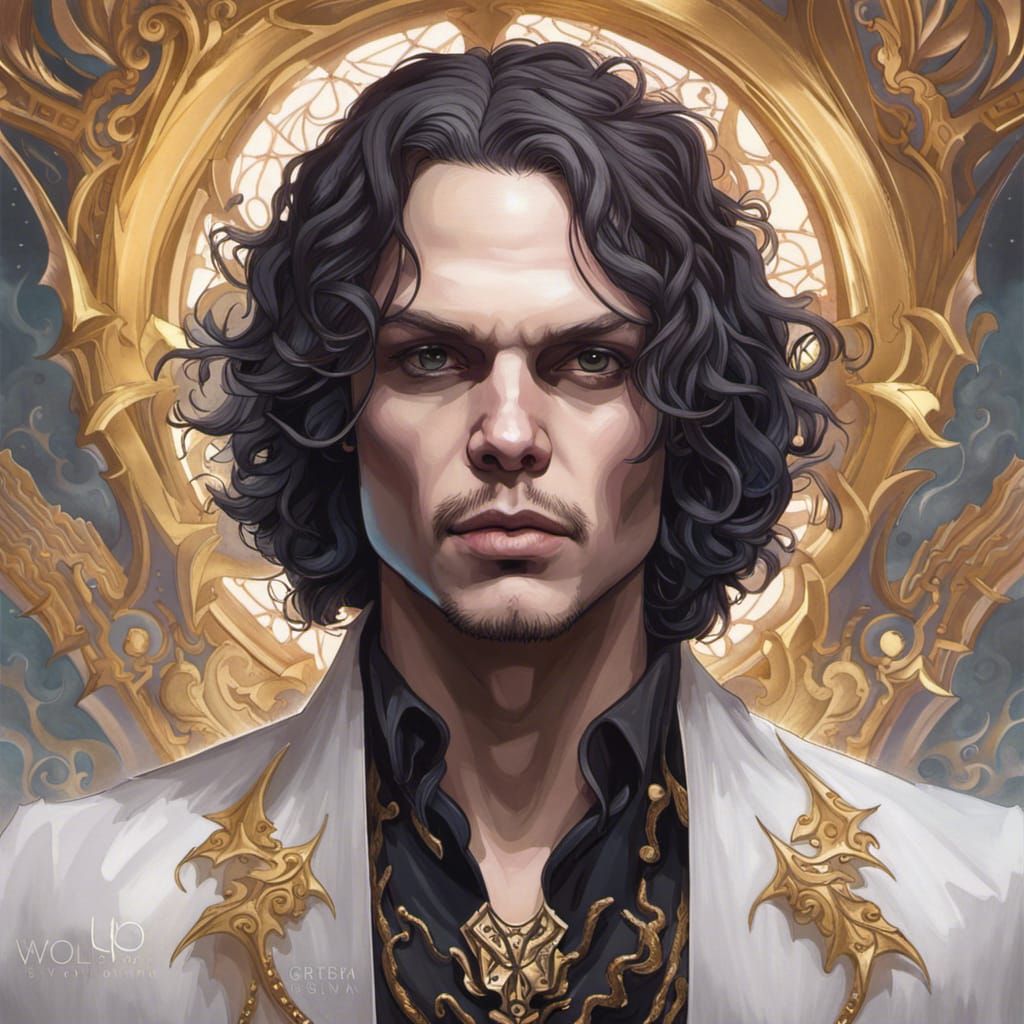 Romantic Prince White Gold Portrait in Dynamic Lighting