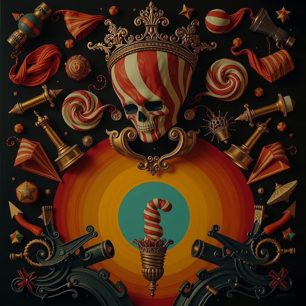 Swirling Gelato Colors in Abstract Geometric Patterns