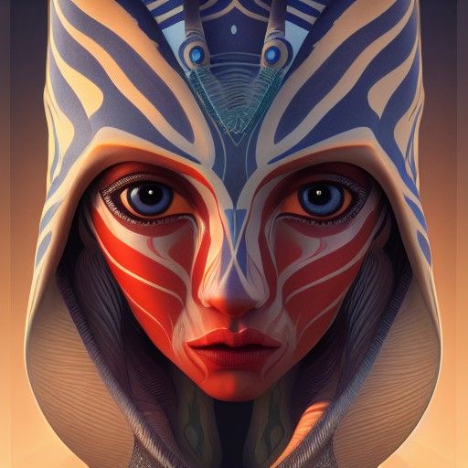 Ahsoka Tano Portrait in WLOP Style