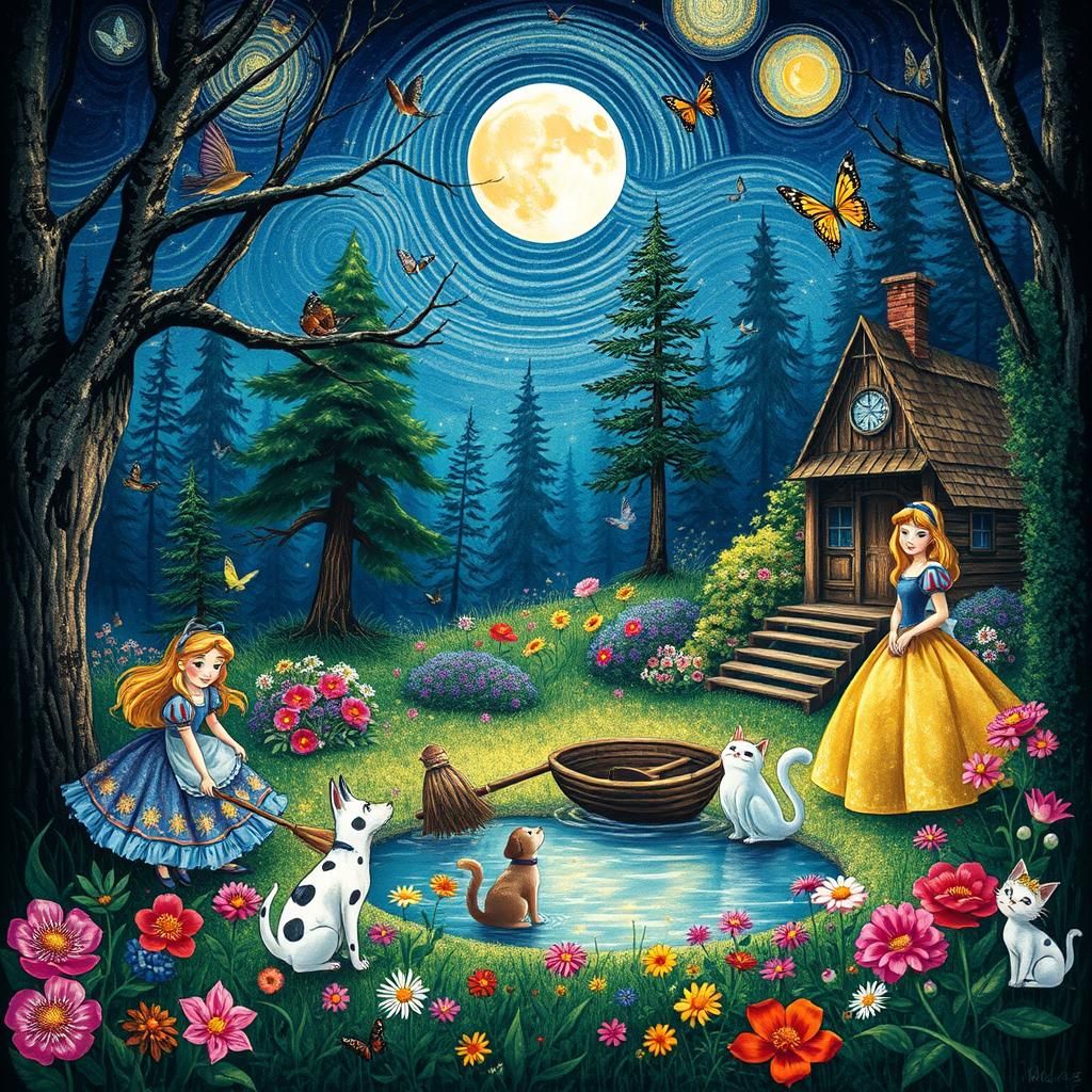 Fairytale Mandala with Steampunk Elements