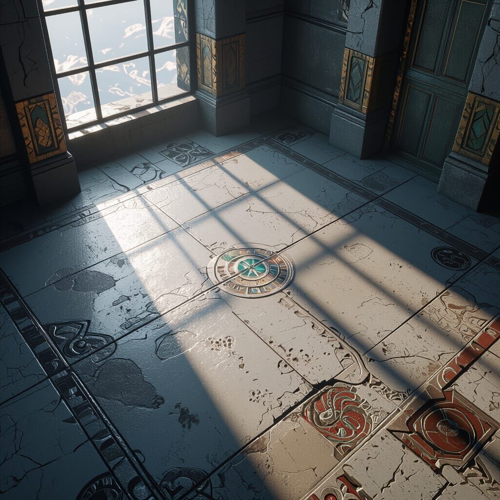 Fantastical Concrete Floor Matte Painting